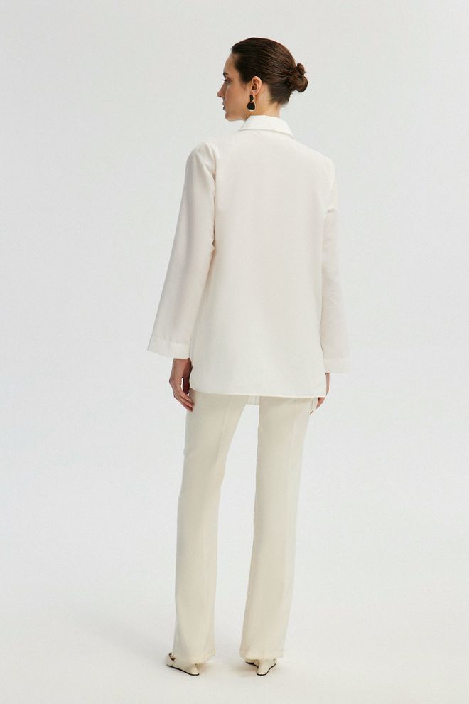 Touche Prive White Formal Elegant Shirt Wholesale Clothing Work