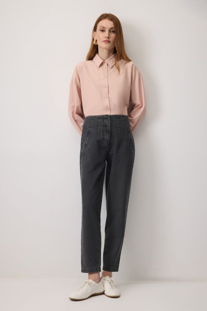 Touche Prive Pilkos Kasdienės Elegantiškos Kelnės Tapered Didmeninė prekyba drabužiais Kokteilinė