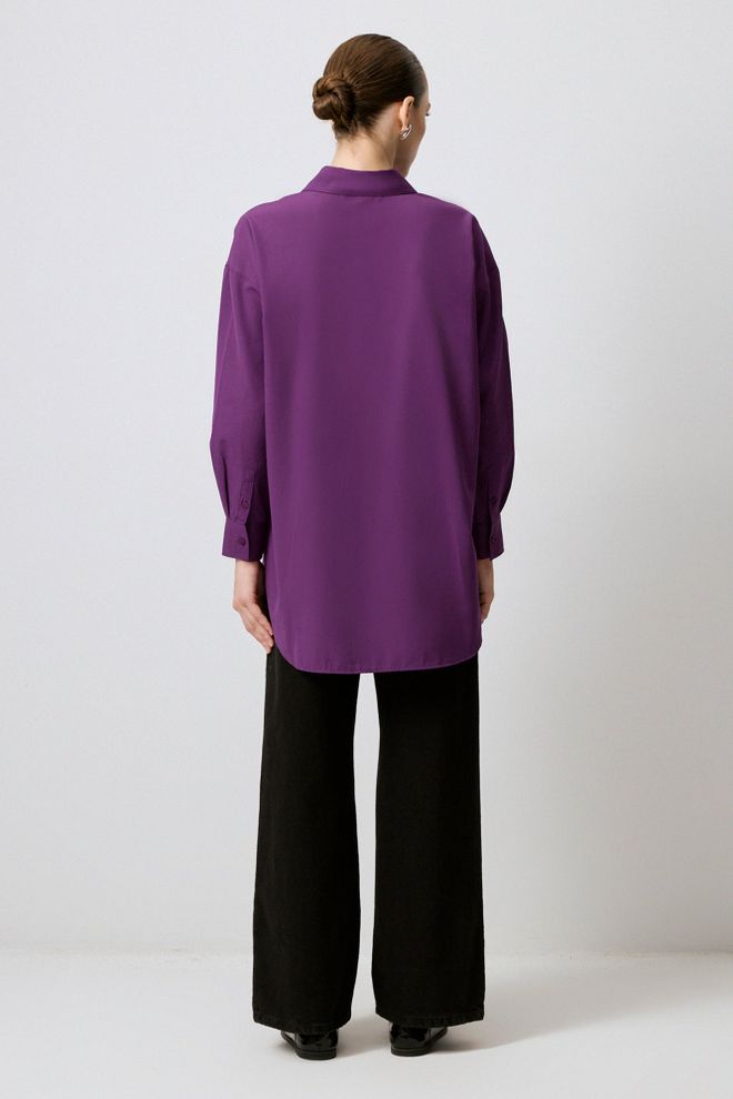 Touche Prive Morado Casual Ropa De Calle Camisa Ropa al por mayor Primavera