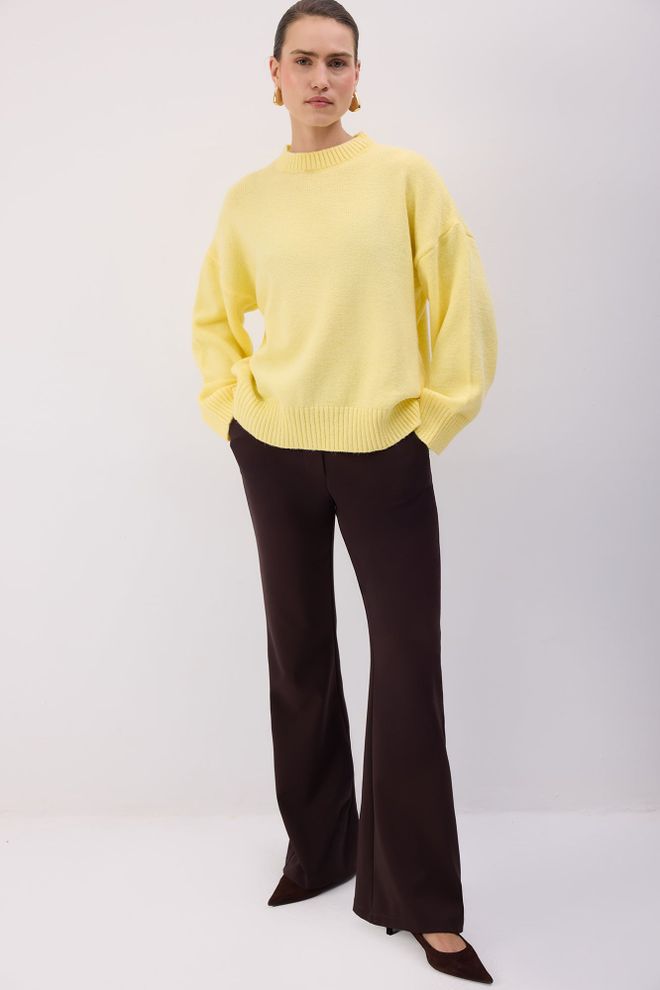 Touche Prive Pulover Galben Croială Supradimensionată Casual Elegant Îmbrăcăminte cu ridicata Casual