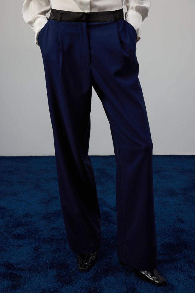 Touche Prive Lacivert Resmi Zarif Smokin Pantolon Toptan Giyim Resmi