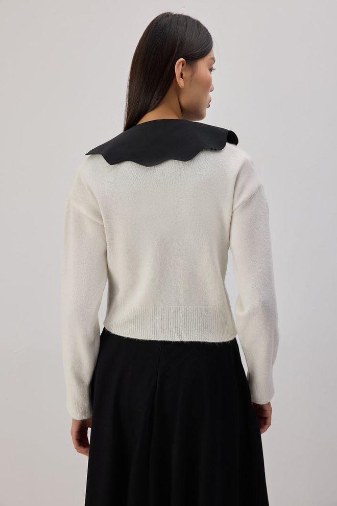 Touche Prive Siyah Tesettür Zarif Gündelik Nostaljik Retro Bluz Toptan Giyim Tesettür