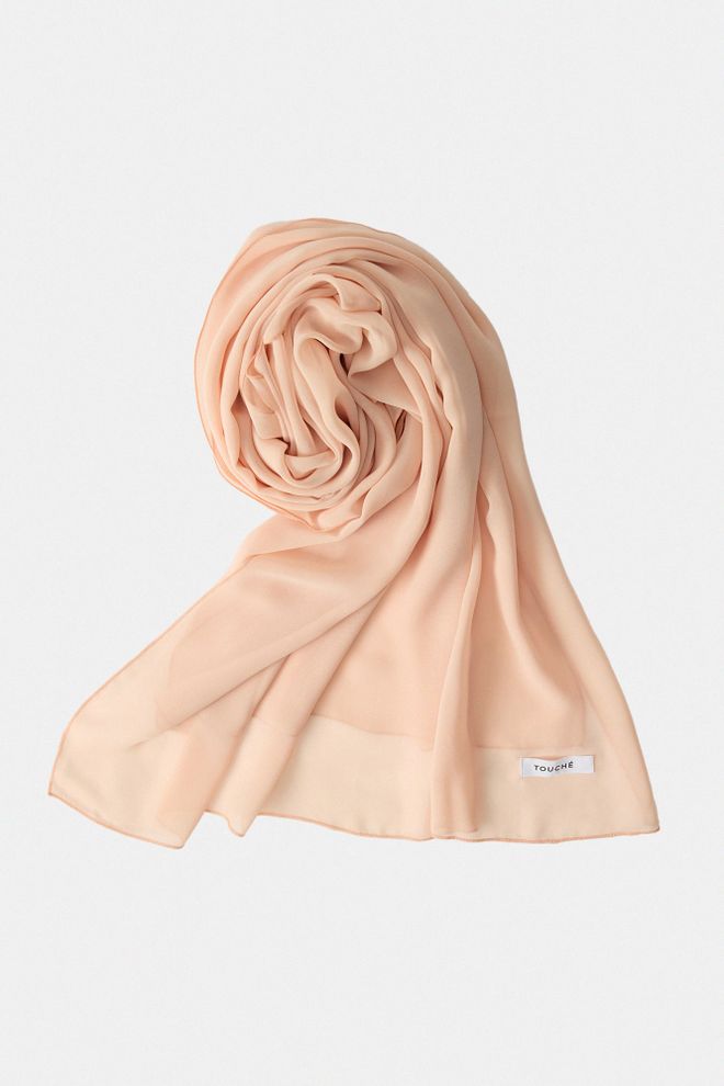 Touche Prive Bej Zarif Şal İş Ve Resmi Etkinlikler İçin Toptan Giyim Tesettür