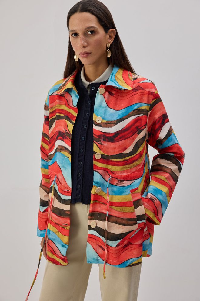 Touche Prive Red Trenchcoat Elegant Single Breasted Coat With Flap Pockets Wholesale Clothing 5