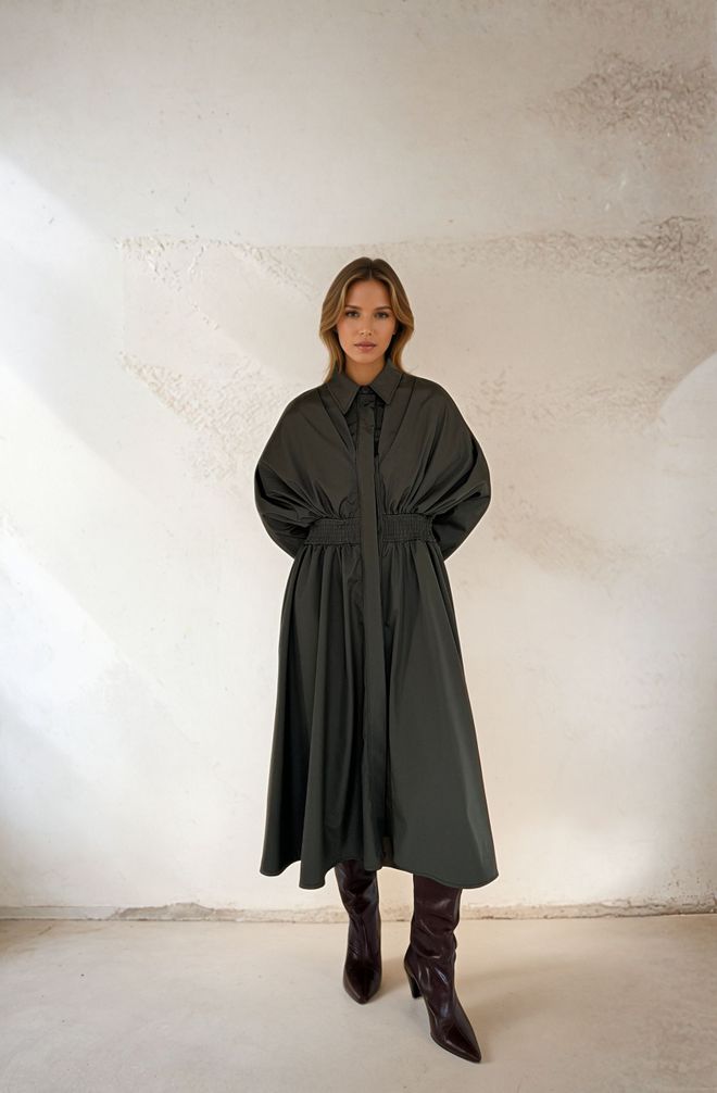 Touche Prive Trenci Khaki Elegant Casual Îmbrăcăminte cu ridicata Casual