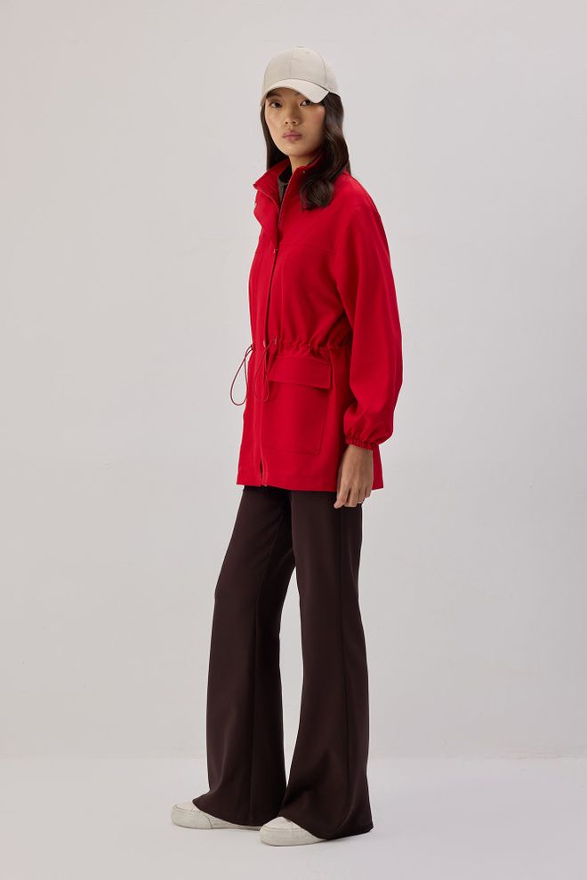 Touche Prive Rojo Casual Deporte Camisa De Sobrecamisa Chaqueta Ropa al por mayor Casual