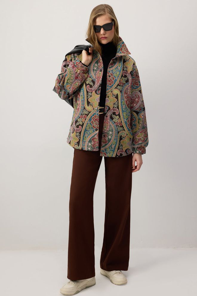 Touche Prive Chaqueta Mezcla De Colores Étnico Sobrecamisa Ropa al por mayor Casual