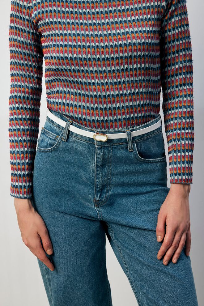 Touche Prive Oval Tokalı İnce Kemer Toptan Giyim 0