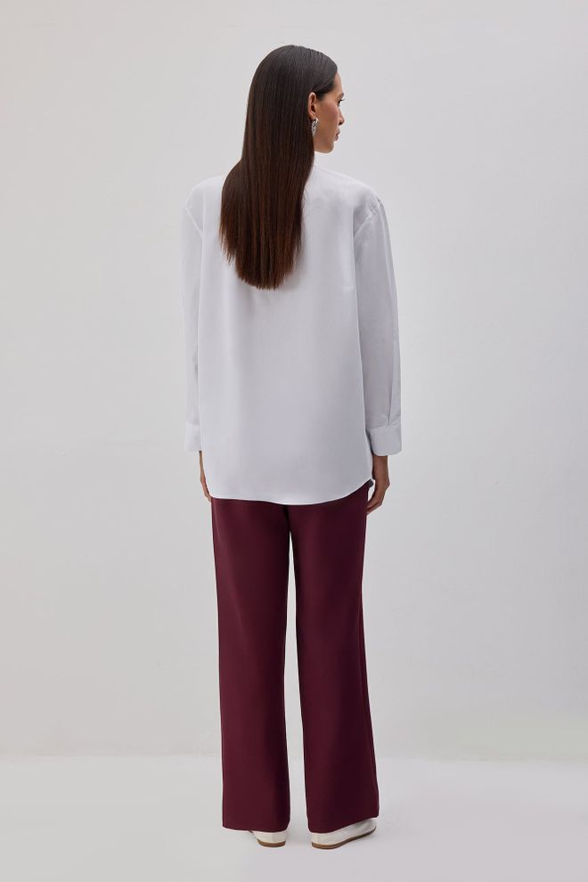 Touche Prive Бяла Ежедневна Елегантна Риза С Копчета Дрехи на едро Небрежен