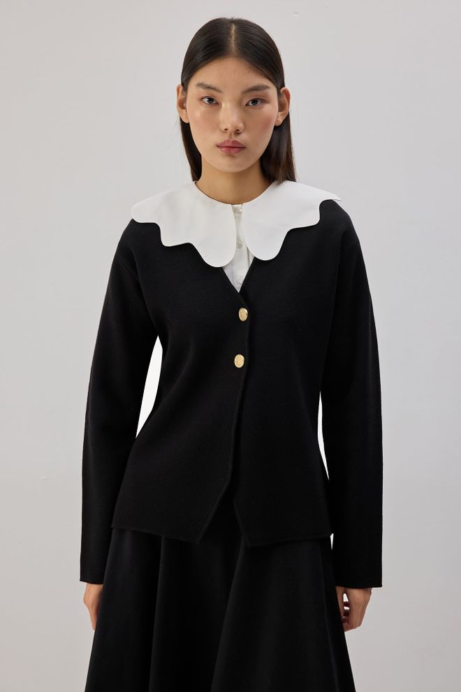 Touche Prive Zwarte Casual Vintage Shirt Met Knopen Groothandel Kleding Casual