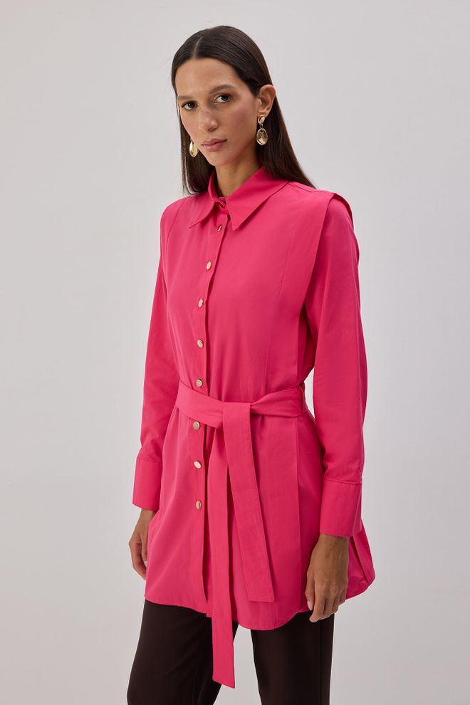 Touche Prive Fuchsia Formel Élégant Décontracté Chemise Vêtements en gros Décontracté