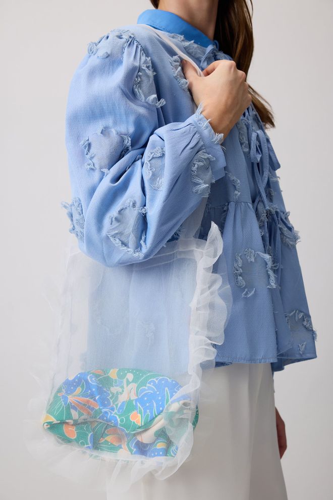 Touche Prive Bolsa De Organza Com Babados Roupas por atacado 2