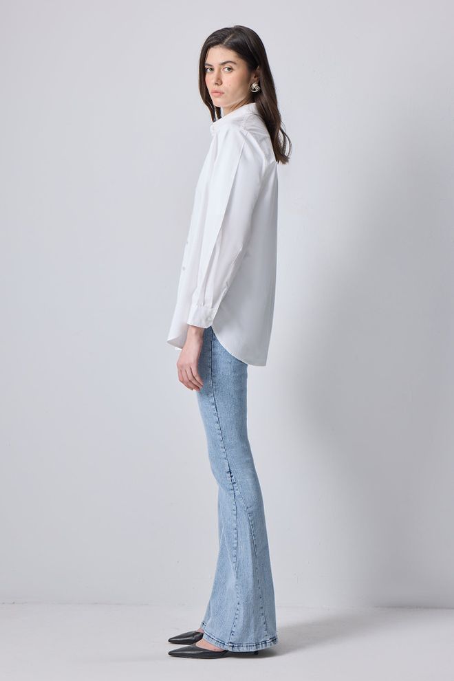 Touche Prive Плаве Неформалне Винтаге Улична Одећа Боотцут Панталоне Велепродаја одеће Неформалан