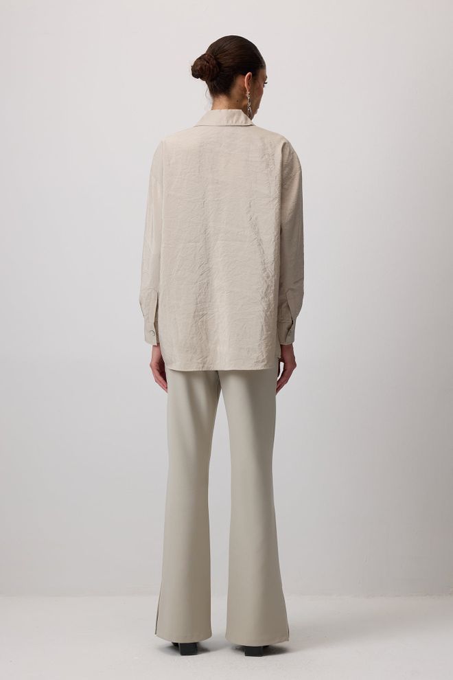 Touche Prive Бежово Небрежен Елегантен Горна Риза Яке Дрехи на едро Небрежен