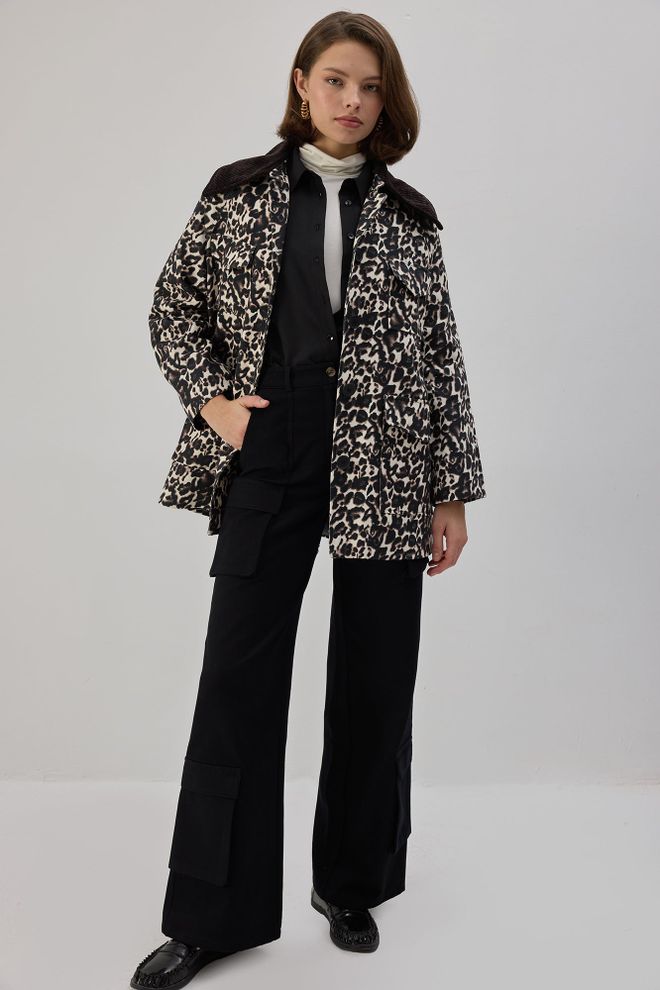 Touche Prive Jaqueta Cor Mista Shacket Roupas por atacado A relaxar