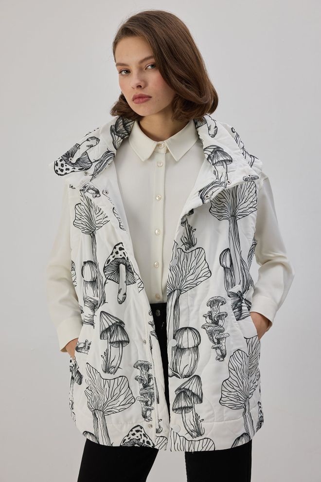 Touche Prive Vestă Alb Casual De Stradă Elegant Îmbrăcăminte cu ridicata Casual