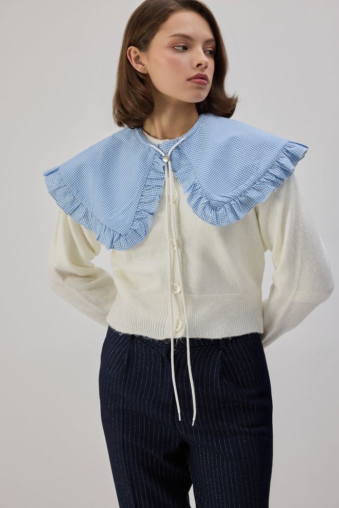 Touche Prive Blusa Azul Casual Preppy Vintage Ropa al por mayor Casual