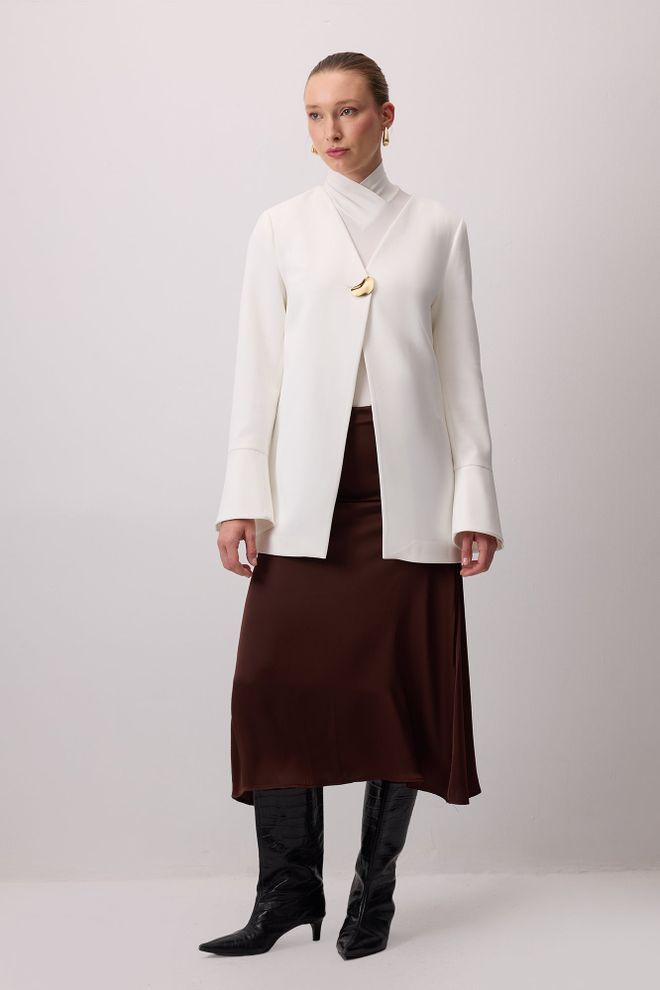 Touche Prive Пола Кафяв Елегантен Висока Талия Миди Тип Комбинезон Дрехи на едро Винтидж