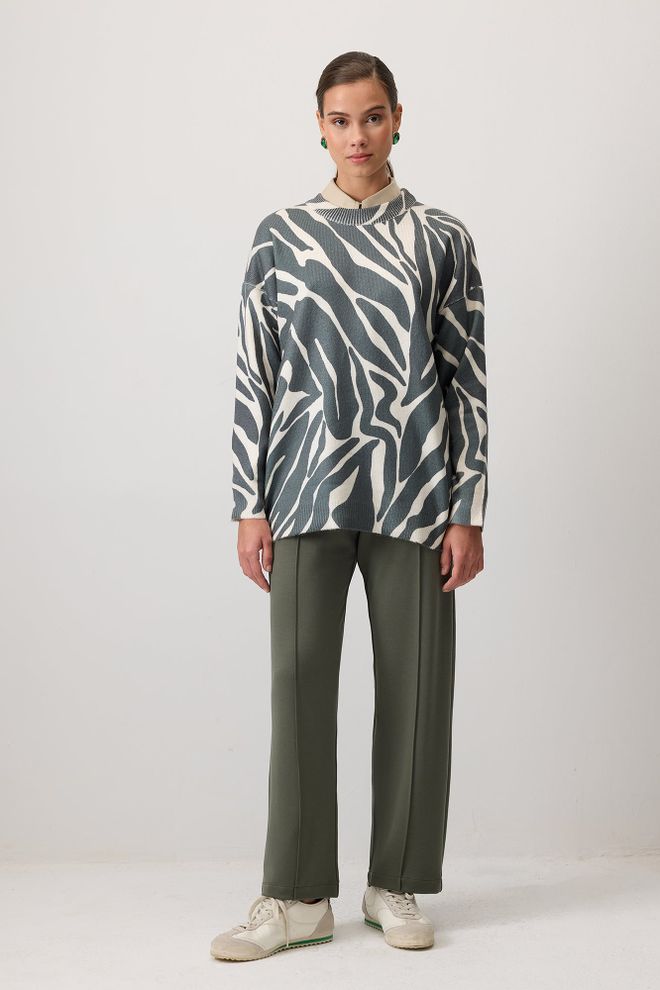 Touche Prive Túnica De Punto Estampada Ropa al por mayor Modesto