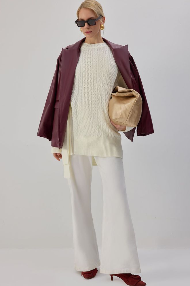 Touche Prive Beige Modest Casual Elegant Tunic Wholesale Clothing Modest