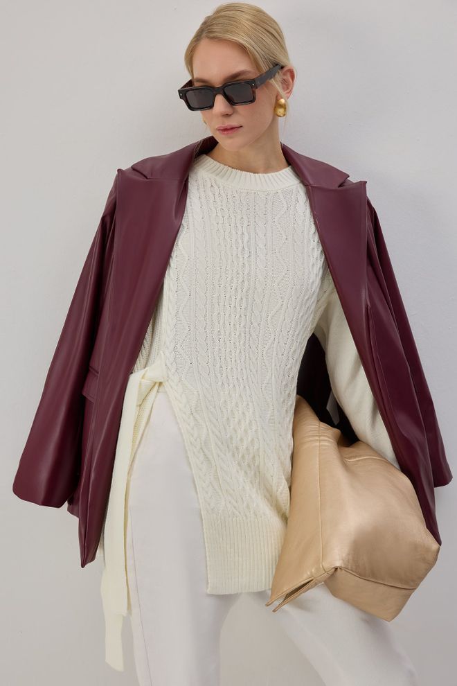 Touche Prive Beige Modest Casual Elegant Tunic Wholesale Clothing Lounge