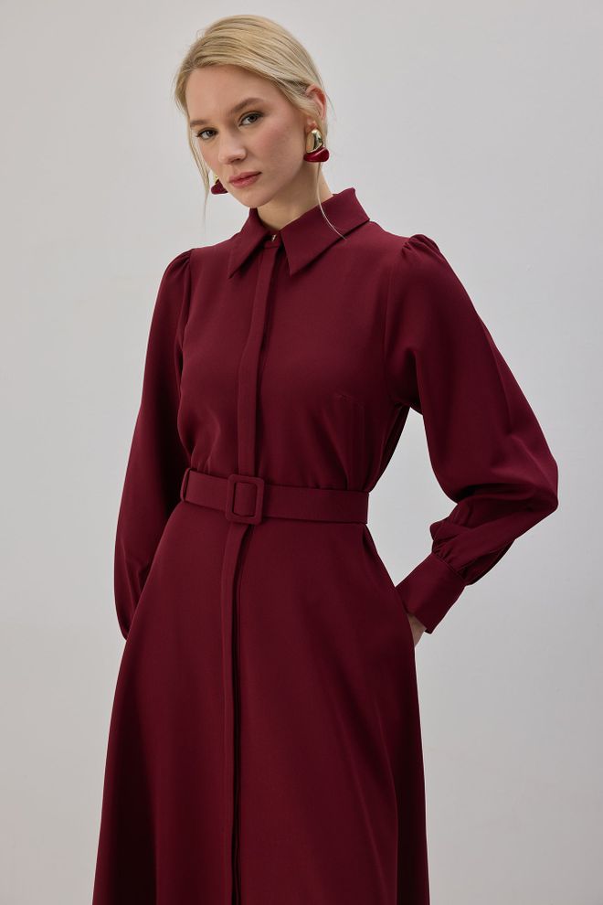 Touche Prive Claret Red Elegant A Line Dress Wholesale Clothing 1