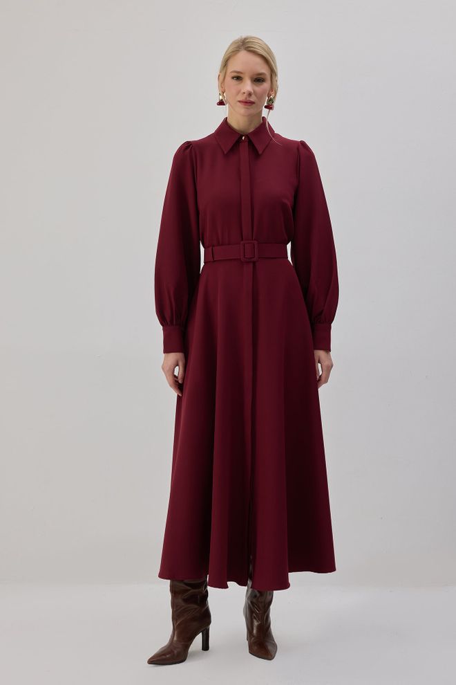 Touche Prive Claret Red Elegant A Line Dress Wholesale Clothing Work