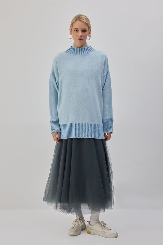 Touche Prive Blue Casual Elegant Vintage Retro Tunic Wholesale Clothing Modest