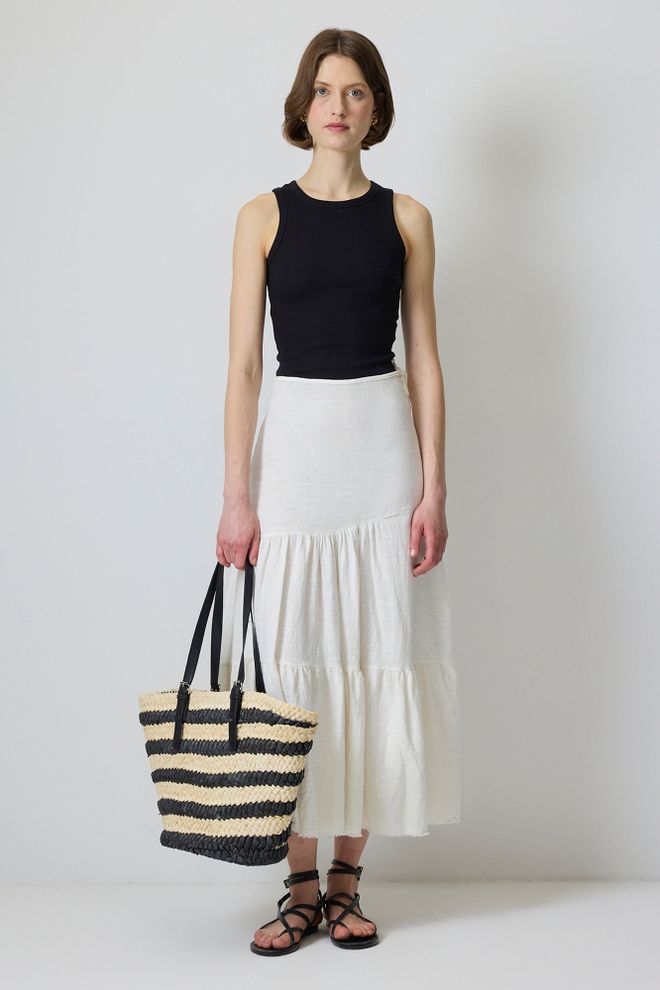 Touche Prive حقيبة سترو مخططة ملابس بالجملة 0