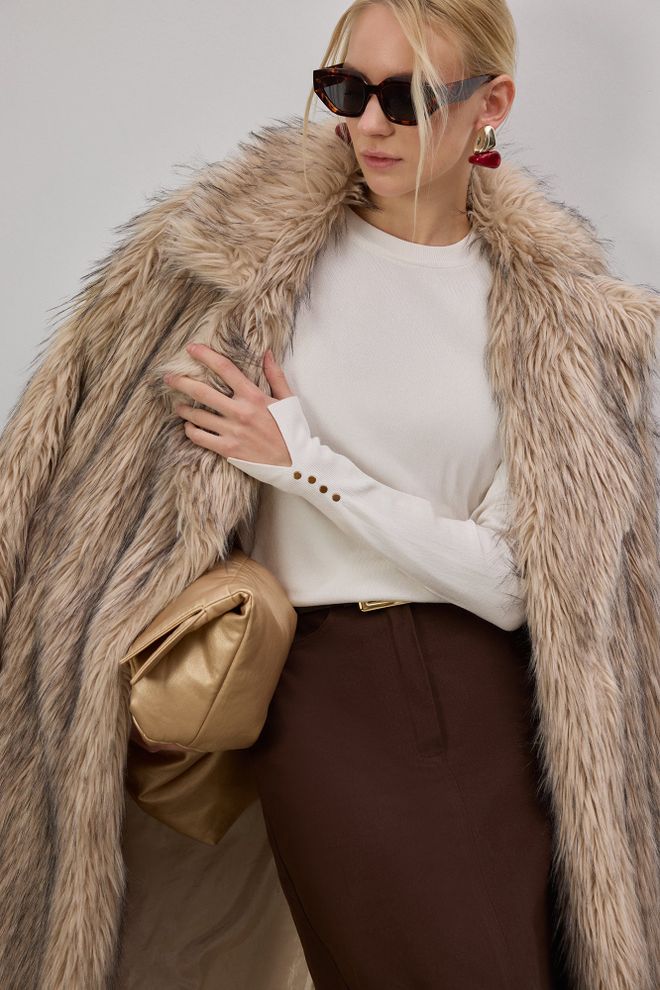 Touche Prive سترة اللون البيج الأنيقة ملابس بالجملة غير رسمي