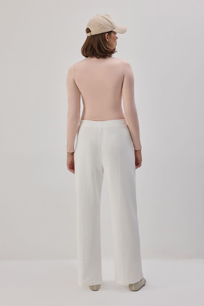 Touche Prive Pantalón De Chándal Blanco Con Diseño Palazzo De Pierna Ancha Ropa al por mayor Casual