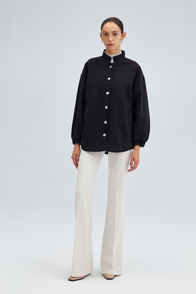 Touche Prive Black Casual Streetwear Overshirt Jacket Wholesale Clothing Spring