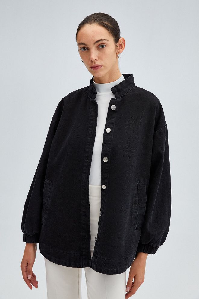 Touche Prive Black Casual Streetwear Overshirt Jacket Wholesale Clothing 1