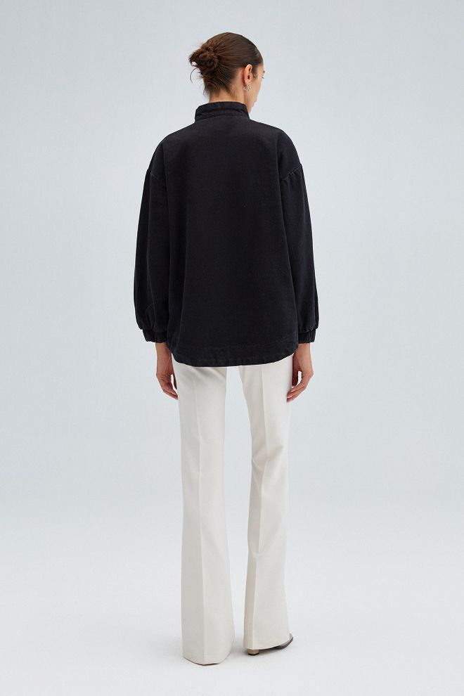 Touche Prive Black Casual Streetwear قميص خارجي السترة Jacket ملابس بالجملة غير رسمي