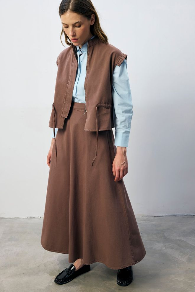 Touche Prive Brown Elegant Formal Set Wholesale Clothing Spring