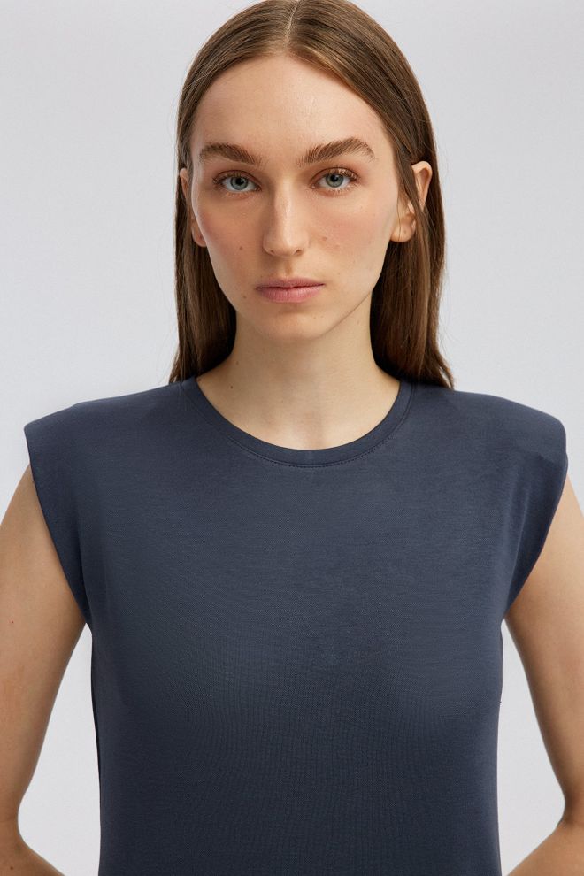 Touche Prive Navy Blue Neformálny Športový Shift Šaty S Krátkym Rukávom Veľkoobchod s oblečením Neformálny