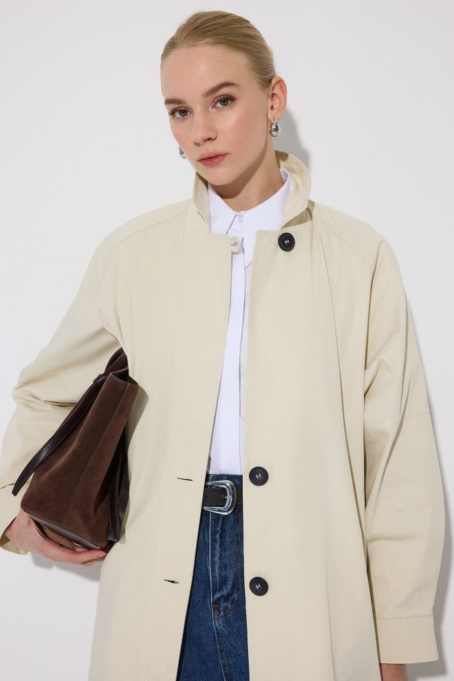 Touche Prive Ogromna Jakna Z Gumbi Oblačila na debelo 0