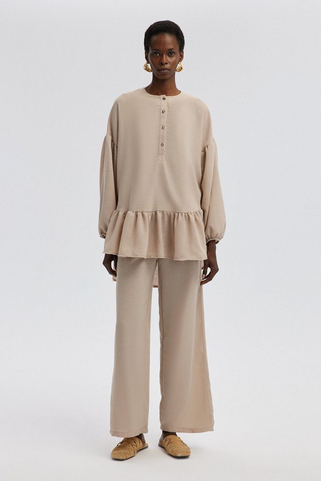 Touche Prive Set Beige Modesto Casual Elegante Abbigliamento all'ingrosso Modesto