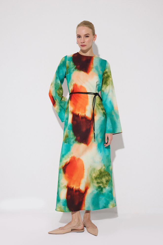 Touche Prive Mix Color A Line Elegant Floor Length Dress Wholesale Clothing Modest