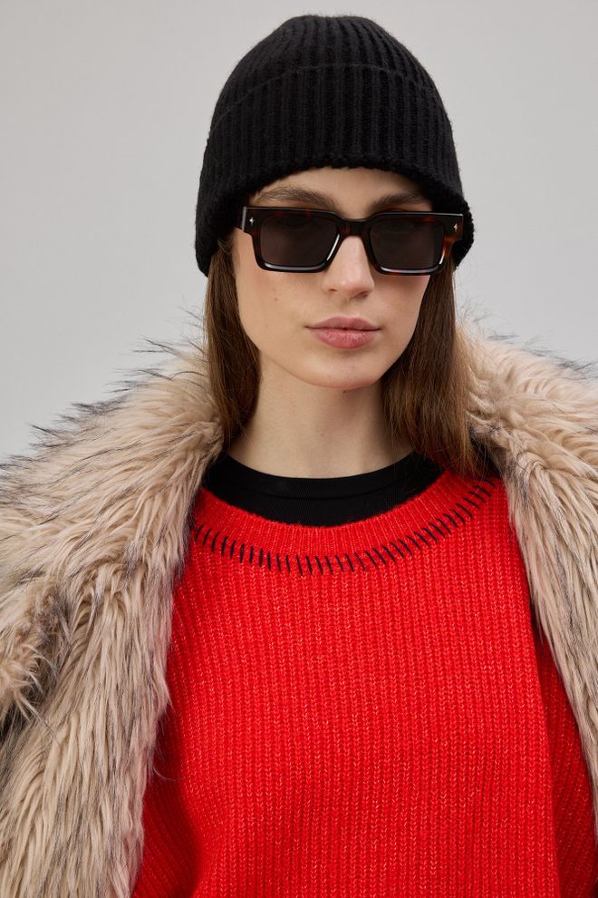 Touche Prive Boina Preta Estilo Casual Elegante Retrô Roupas por atacado Casual