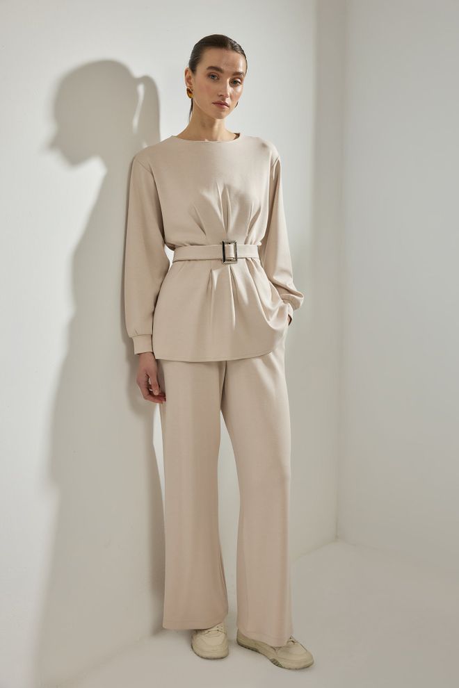 Touche Prive Béžová Elegantná Neformálna Súprava Veľkoobchod s oblečením 1