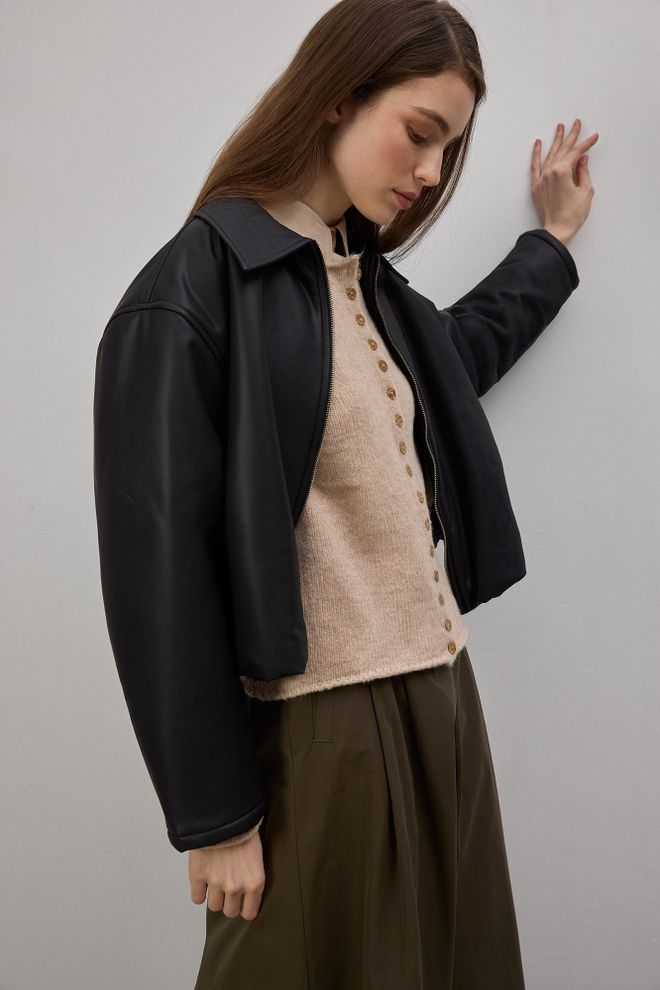 Touche Prive Beige Cardigan Modest Casual Elegant Buttoned Sweater Wholesale Clothing Lounge