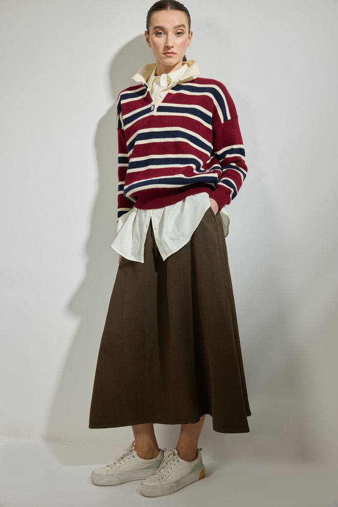 Touche Prive Elastično Žepno Krilo Oblačila na debelo 0