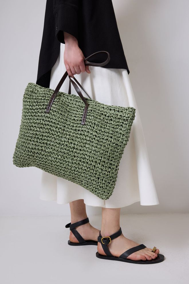 Touche Prive Kožená Slamová Taška S Remienkom Veľkoobchod s oblečením 0