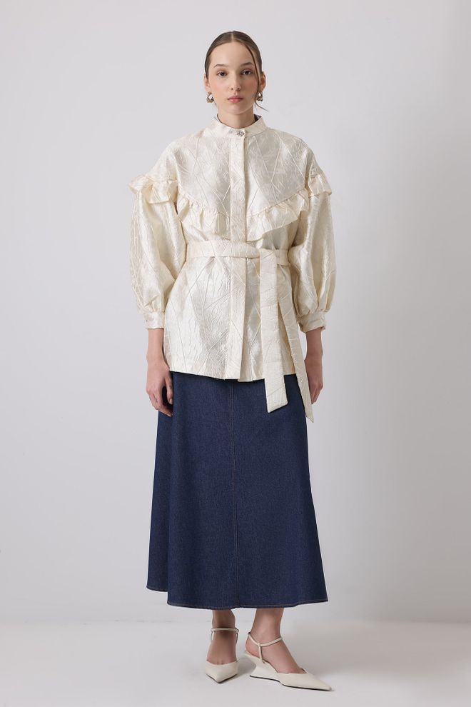 Touche Prive Geacă Jacquard Supradimensionată Îmbrăcăminte cu ridicata 0