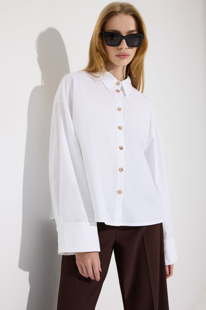 Touche Prive White Formal Casual Elegant Preppy Shirt Wholesale Clothing Spring