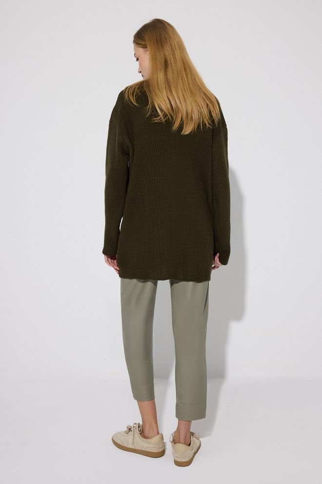 Touche Prive Green Oversized Cardigan With Buttoned Closure Wholesale Clothing Streetwear