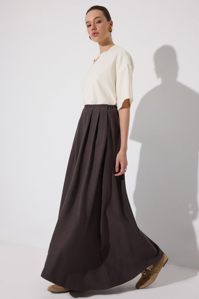 Touche Prive Maro Conservator Elegant Casual Formal Maxi Flare Fustă Îmbrăcăminte cu ridicata Conservator