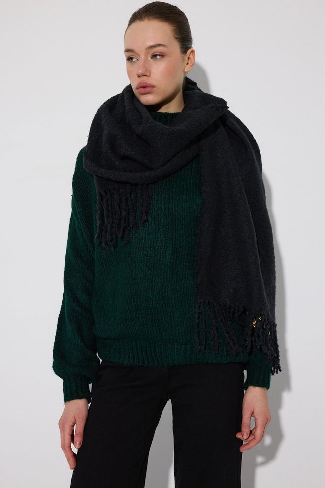 Touche Prive Siyah Bere Gündelik Zarif Nostaljik Retro Toptan Giyim Gündelik