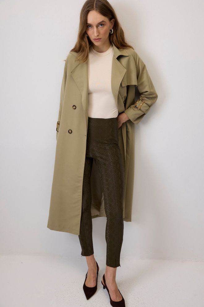 Touche Prive Leggings Caqui Sexy Casual Elegante Ropa De Calle Ropa al por mayor Casual